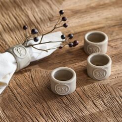 Alternative view of RM - Portofino Napkin Ring Set Flax