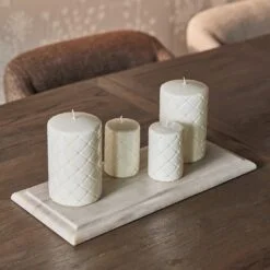 Alternative view of Ribani Marble Candle Platter 45x20 - RM
