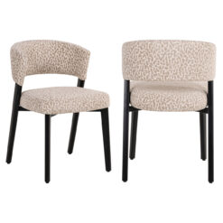 Eetkamerstoel Zeno beige leopard