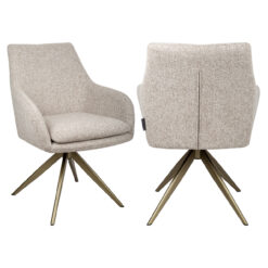 Eetkamerstoel Lisonne cayenne brown swivel fire retardant