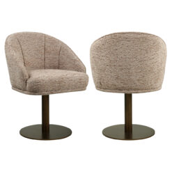 Eetkamerstoel Beverly mocca linear swivel