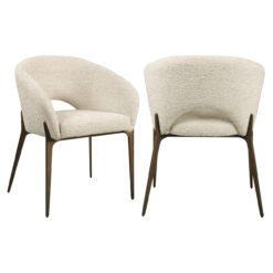 Eetkamerstoel Kenzi natural linear fire retardant