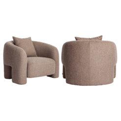Lounge stoel Tuscany mocca chunky