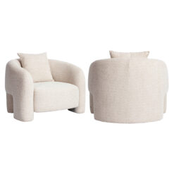 Lounge stoel Tuscany beige blockweave