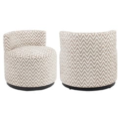 Lounge stoel Franny sand chevron