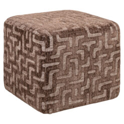 Poef & Voetenbank Ciela brown labyrinth