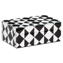 Opbergdoos Silas black/white small